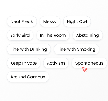 Students using MeetYourClass filters to find compatible roommates and classmates